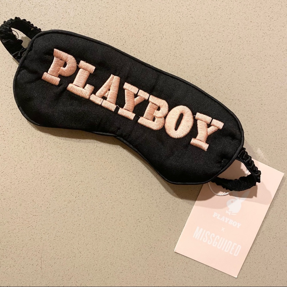 NWT Playboy x Missguided Eyemask in Black NWT